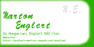 marton englert business card